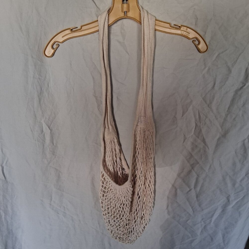 reusable cotton mesh string grocery bag